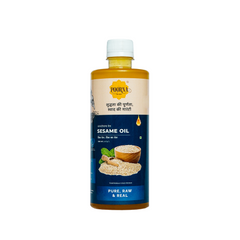 POORNA Cold-Pressed Sesame Oil | 100% Pure, Natural, and Unfiltered Oil