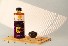 POORNA Wood-Pressed Mustard Oil | 100% Pure, Natural, and Unfiltered Oil